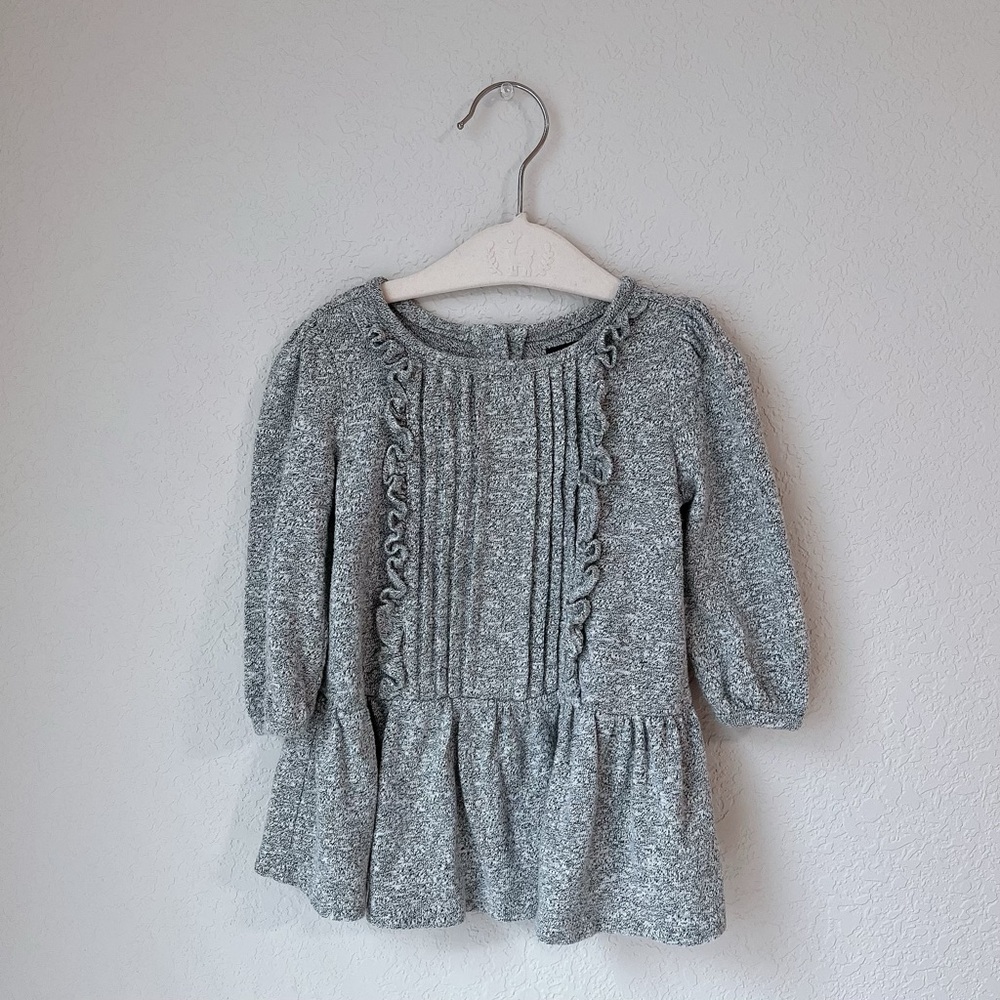 Gap baby girl Grey Ruffle Dress